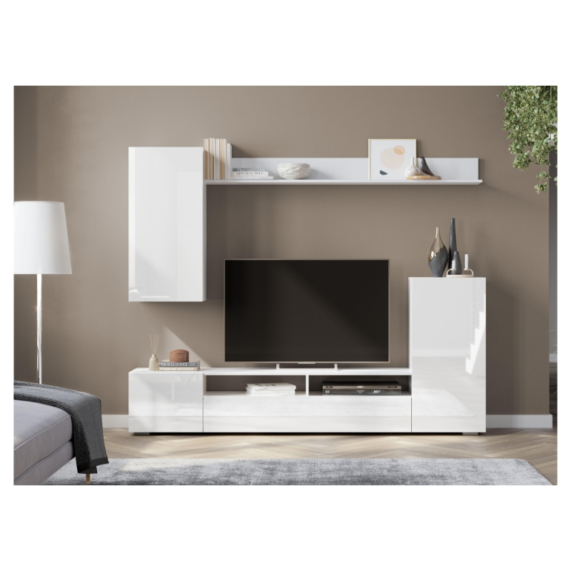 Готовая гостиная Oluwande белый / белый глянец