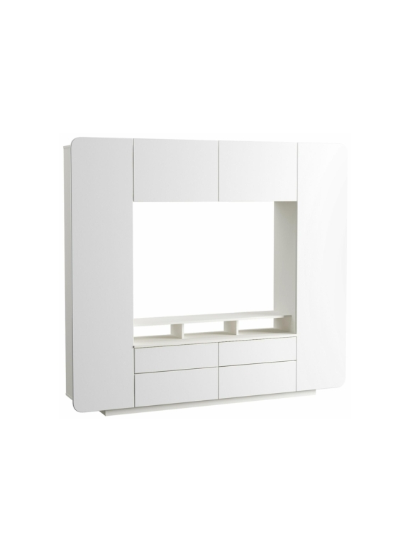 Готовая гостиная Румба белый / белый глянец