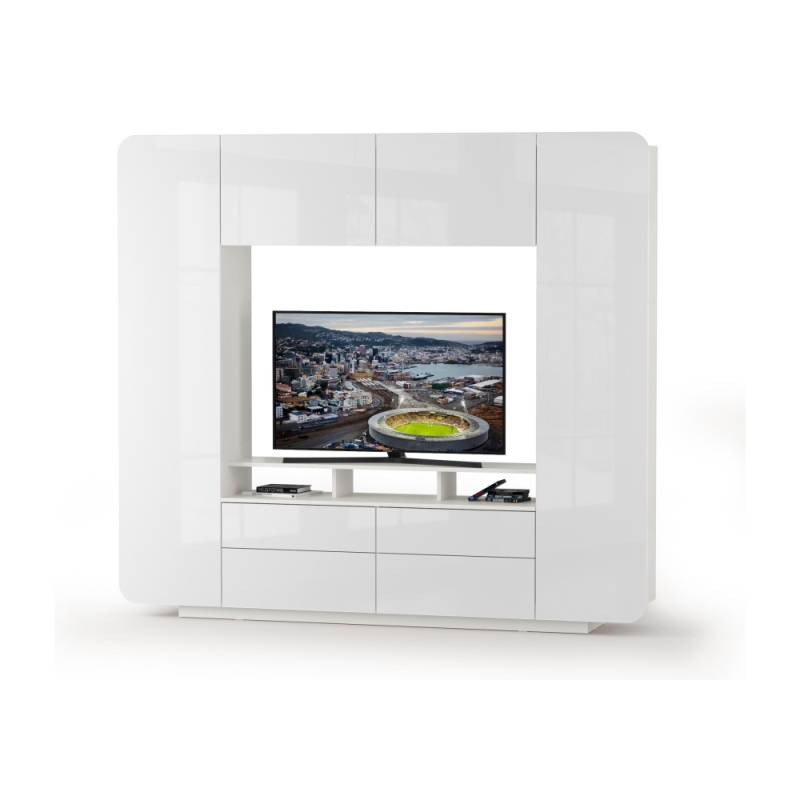 Готовая гостиная Румба белый / белый глянец