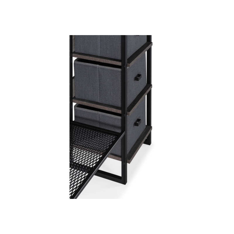 Готовая прихожая Берли дуб рошелье / черный матовый