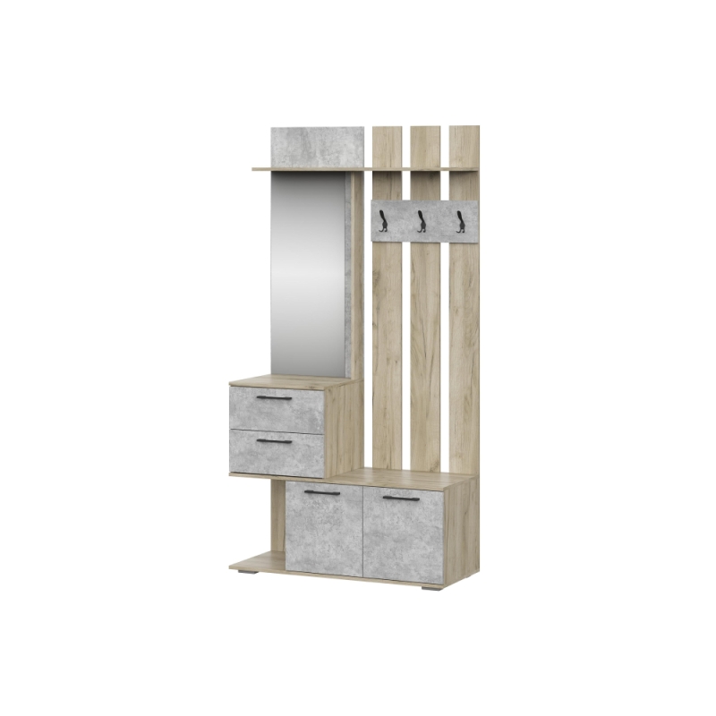 Готовая прихожая Вальс ВШ-1 дуб крафт серый / бетонный камень