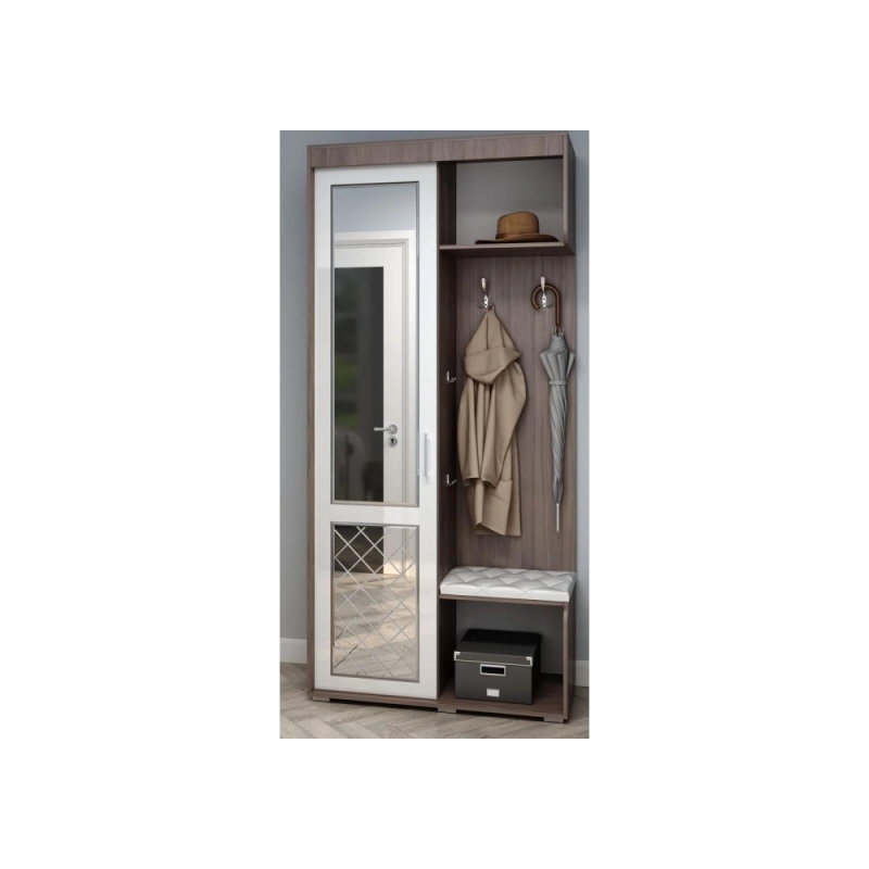 Готовая прихожая Даин шимо темный / белый