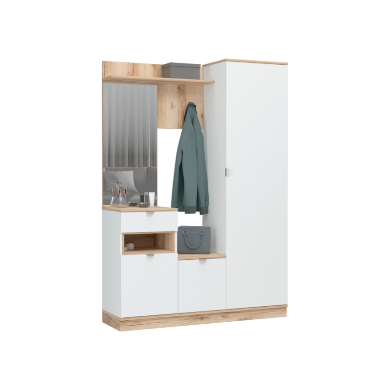 Готовая прихожая Джидда белый / дуб делано