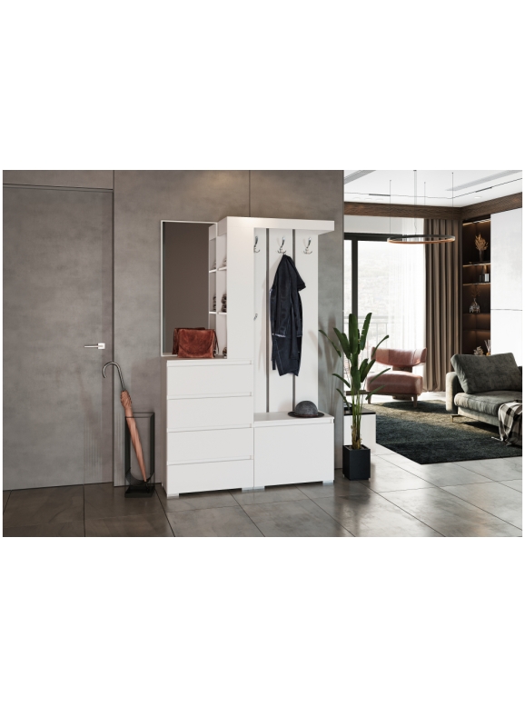 Готовая прихожая Элла ПР-01 белый / белый