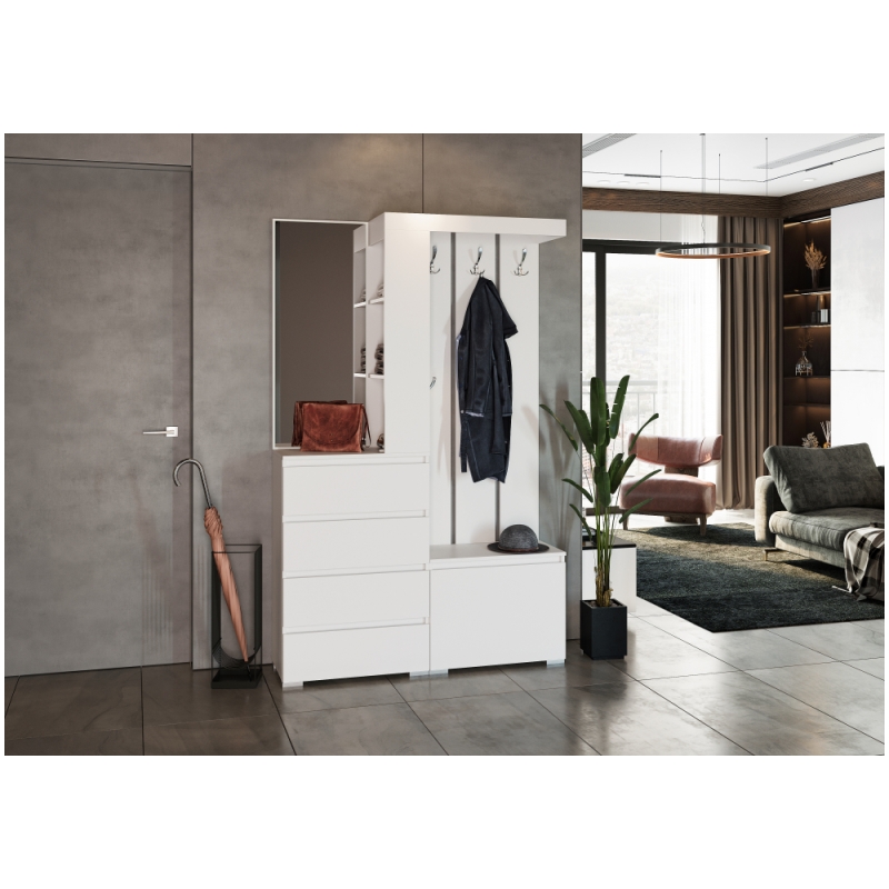 Готовая прихожая Элла ПР-01 белый / белый