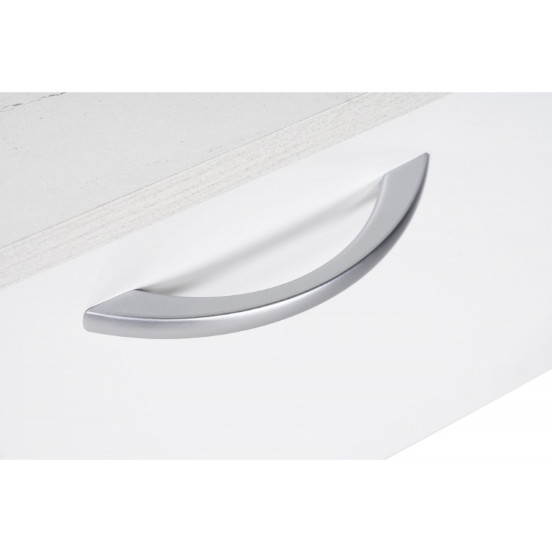 Готовая прихожая Иннэс-3 бетон светлый / белый глянец