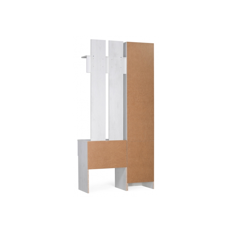 Готовая прихожая Иннэс-3 бетон светлый / белый глянец