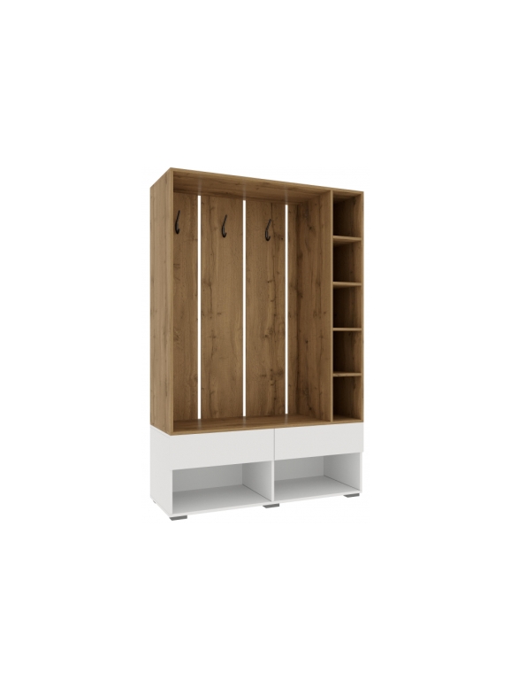 Готовая прихожая Роут белый / дуб вотан