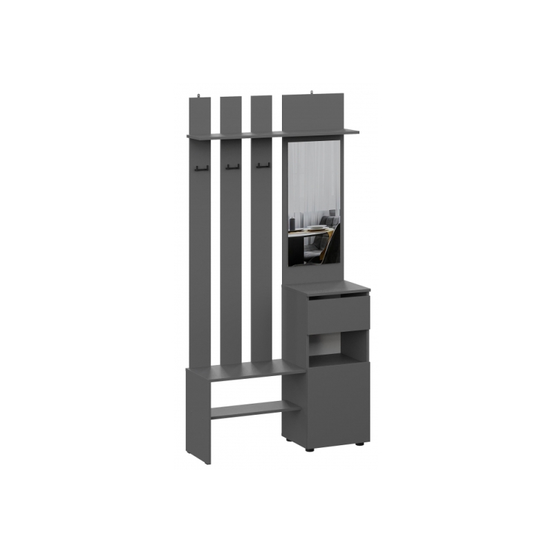 Готовая прихожая Сибити графит серый