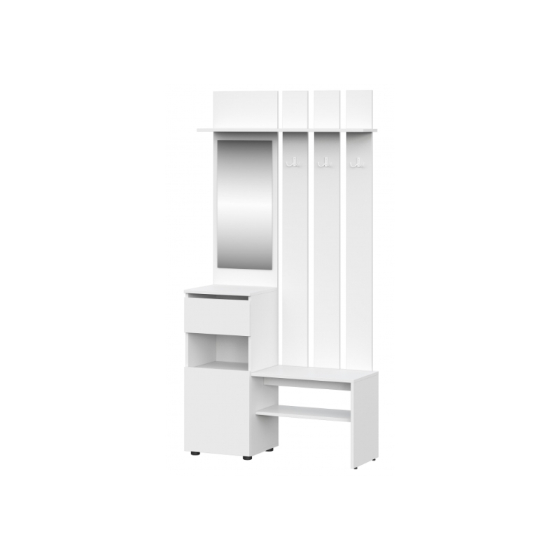 Прихожая Валенсия белый текстурный