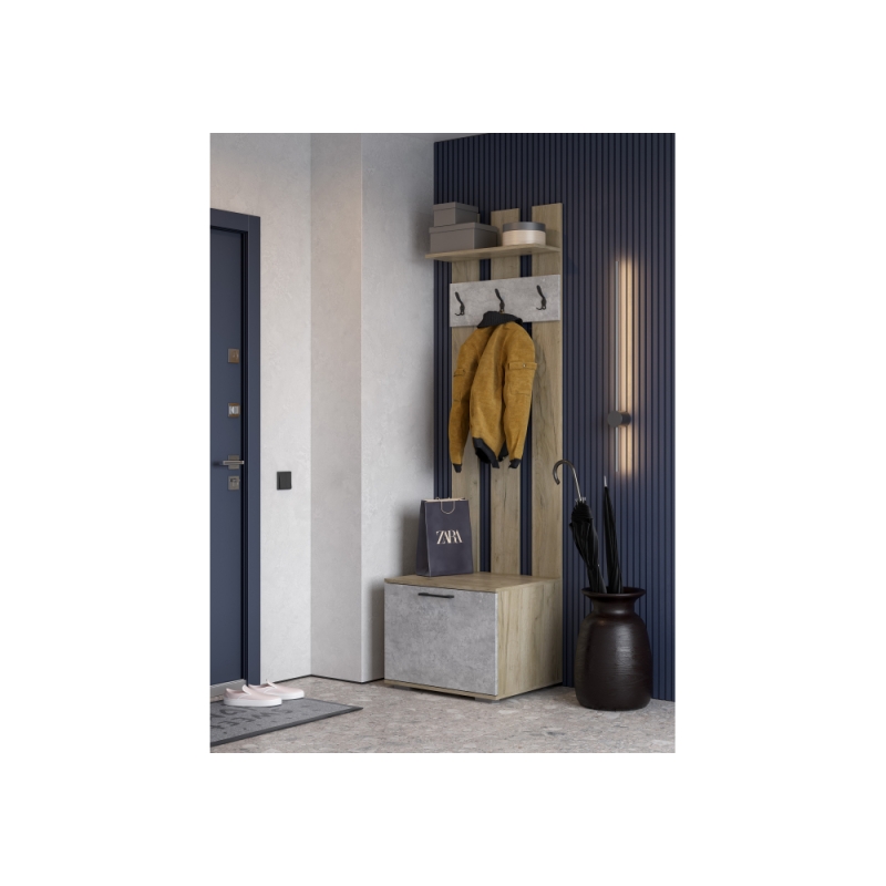 Готовая прихожая Вальс ВШ-2 дуб крафт серый / бетонный камень