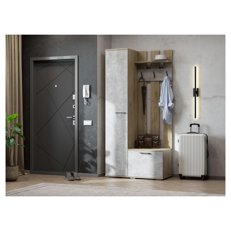 Готовая прихожая Вальс ВШ-2 дуб крафт серый / бетонный камень