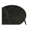 Керамический стол Абилин 90х76 черный мрамор / черный