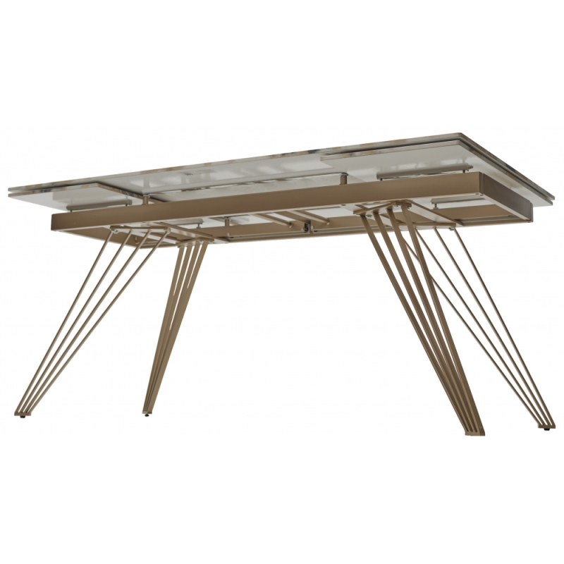 Керамический стол Acerra New 160 gloss grand jade solid ceramic / шампань