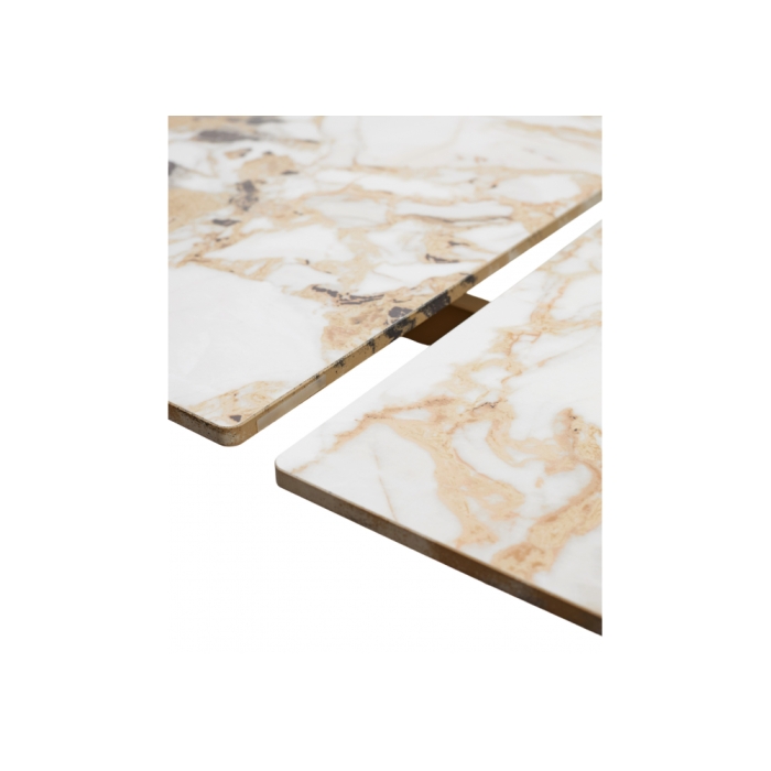 Керамический стол Acerra New 160 gloss grand jade solid ceramic / шампань