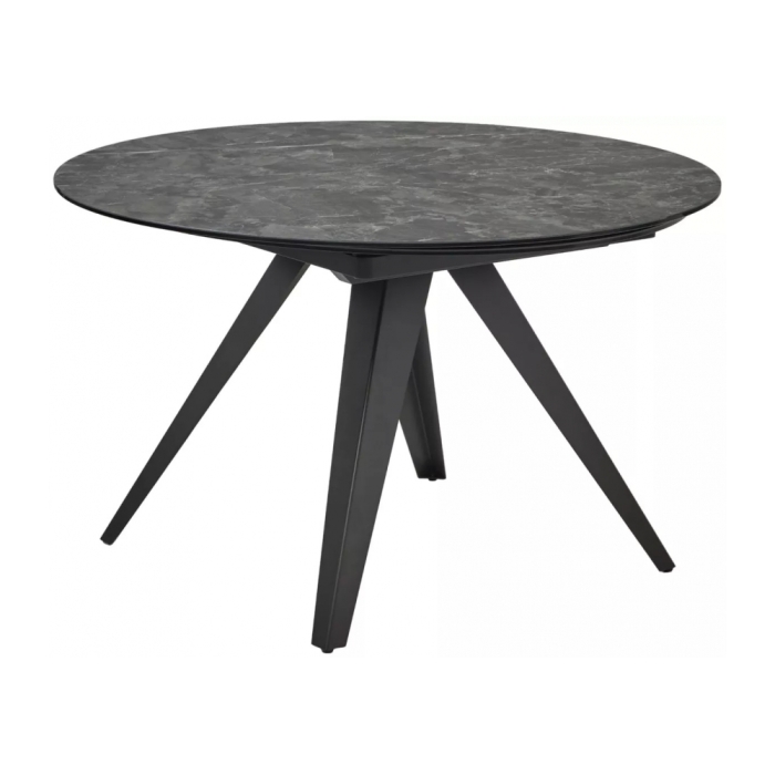 Керамический стол Aksel 130 керамика серый мрамор mona lisa / темно-серый
