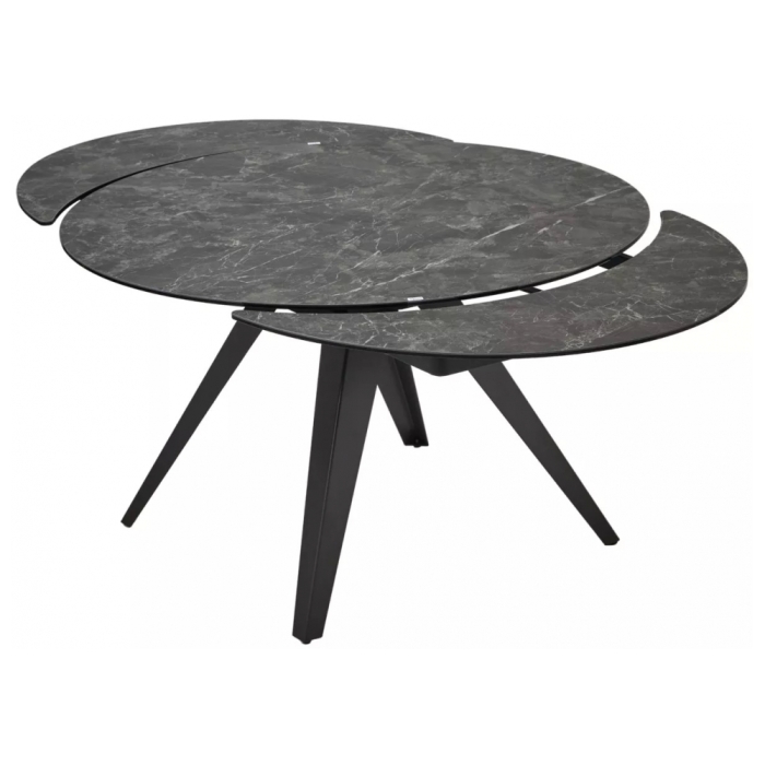 Керамический стол Aksel 130 керамика серый мрамор mona lisa / темно-серый