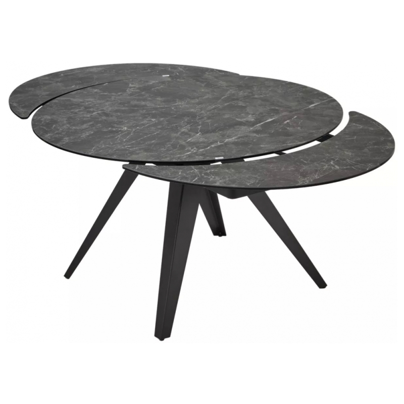 Керамический стол Aksel 130 керамика серый мрамор mona lisa / темно-серый