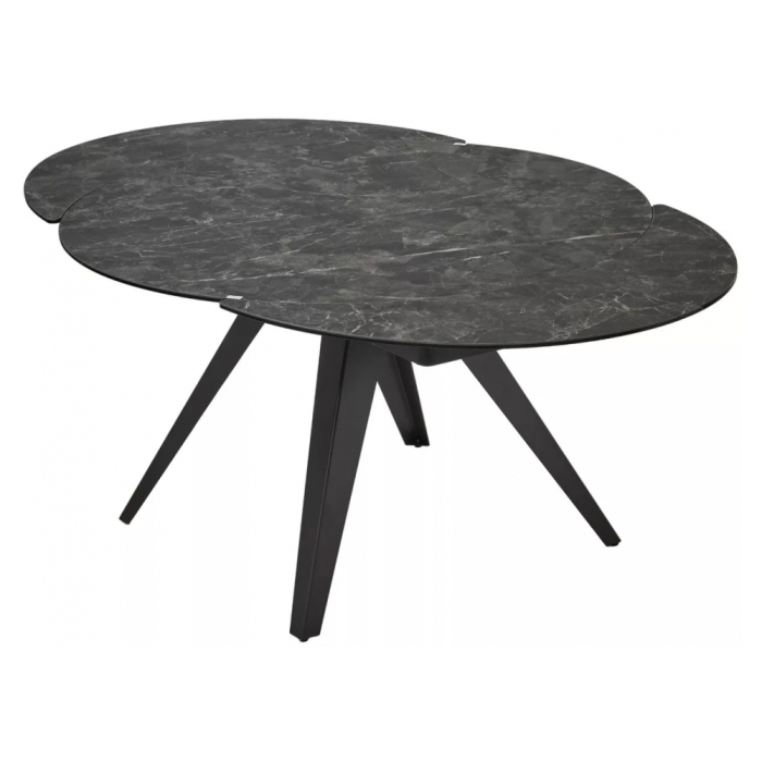 Керамический стол Aksel 130 керамика серый мрамор mona lisa / темно-серый