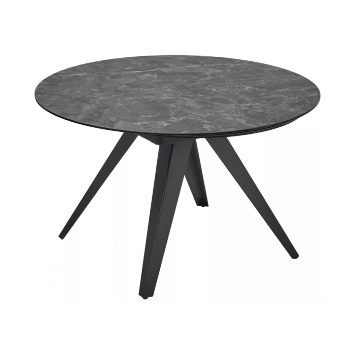 Керамический стол Aksel 130 керамика серый мрамор mona lisa / темно-серый