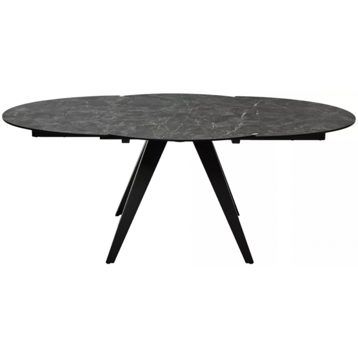 Керамический стол Aksel 130 керамика серый мрамор mona lisa / темно-серый