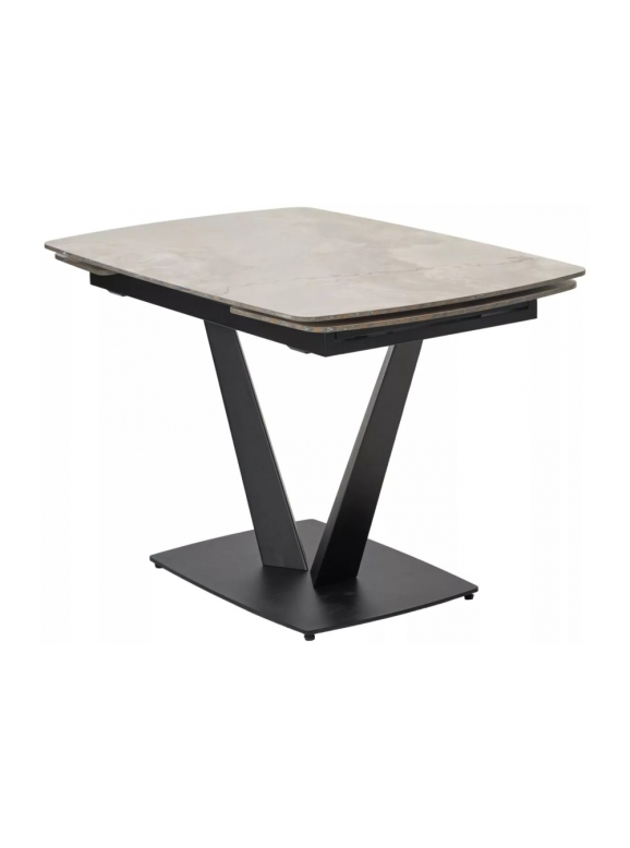 Керамический стол Alatri 120 gloss amber jade solid ceramic / black