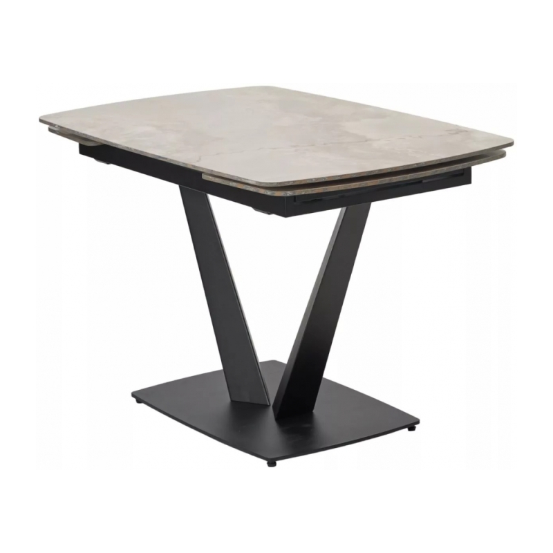 Керамический стол Alatri 120 gloss amber jade solid ceramic / black