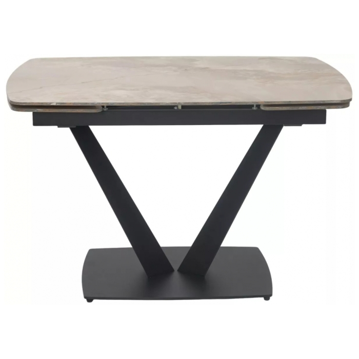 Керамический стол Alatri 120 gloss amber jade solid ceramic / black