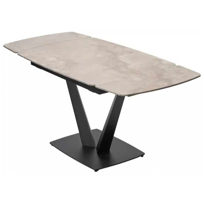 Керамический стол Alatri 120 gloss amber jade solid ceramic / black