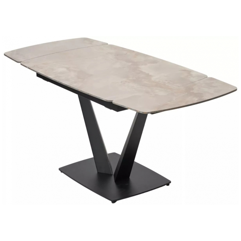 Керамический стол Alatri 120 gloss amber jade solid ceramic / black