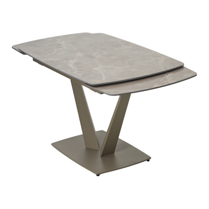 Керамический стол Alatri 120 matt latte stone solid ceramic / taupe