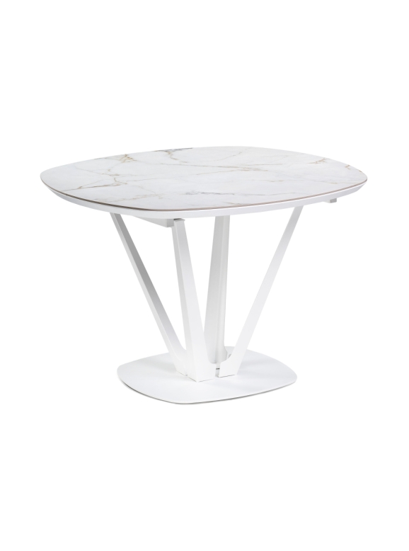 Керамический стол Азраун 110(150)х110х75 белый