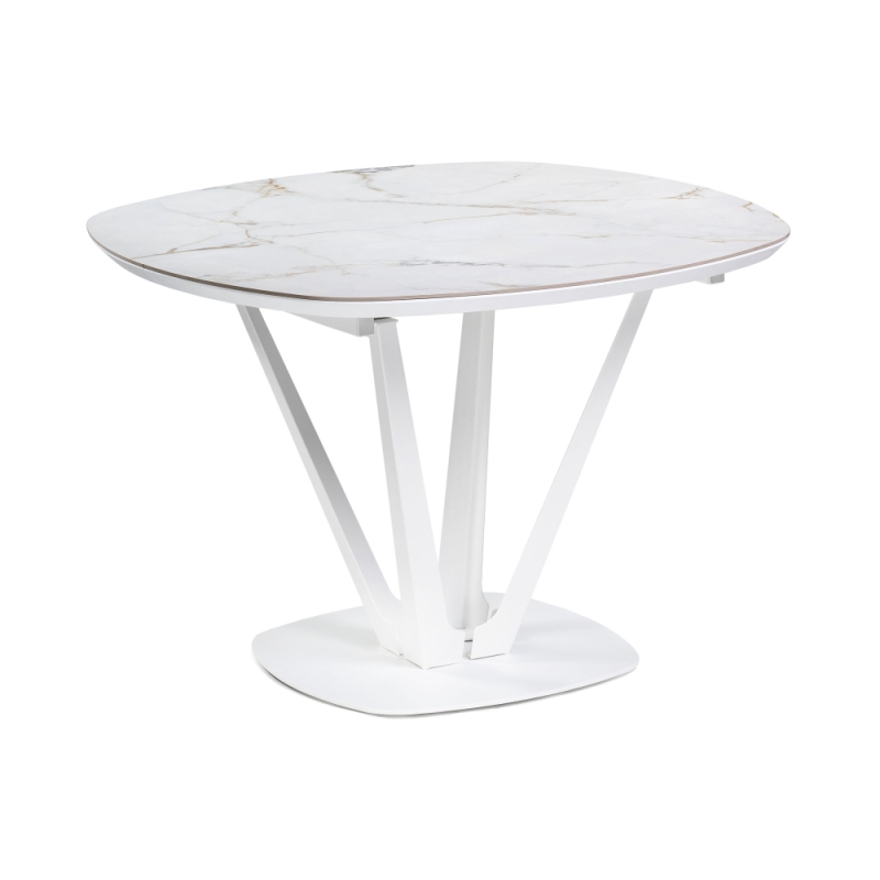 Керамический стол Азраун 110(150)х110х75 белый