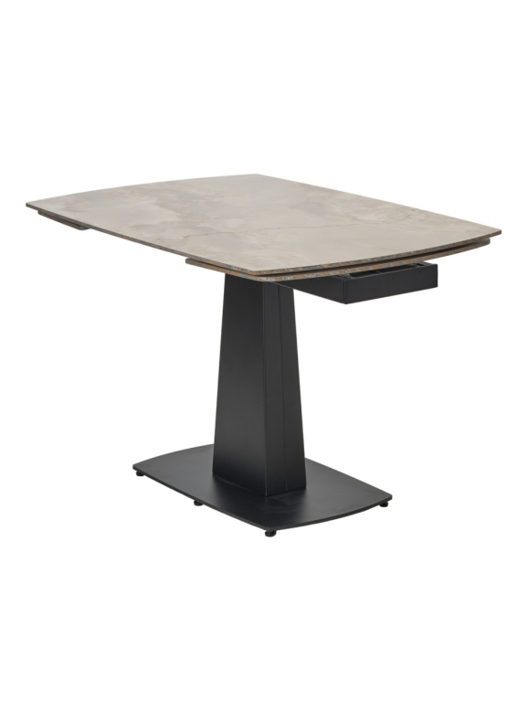 Керамический стол Balde 120 gloss amber jade solid ceramic / black