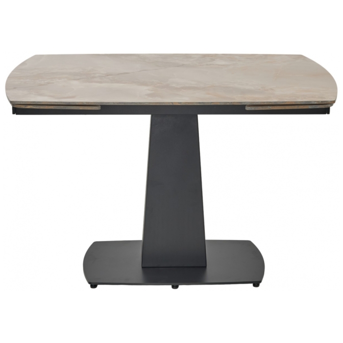 Керамический стол Balde 120 gloss amber jade solid ceramic / black