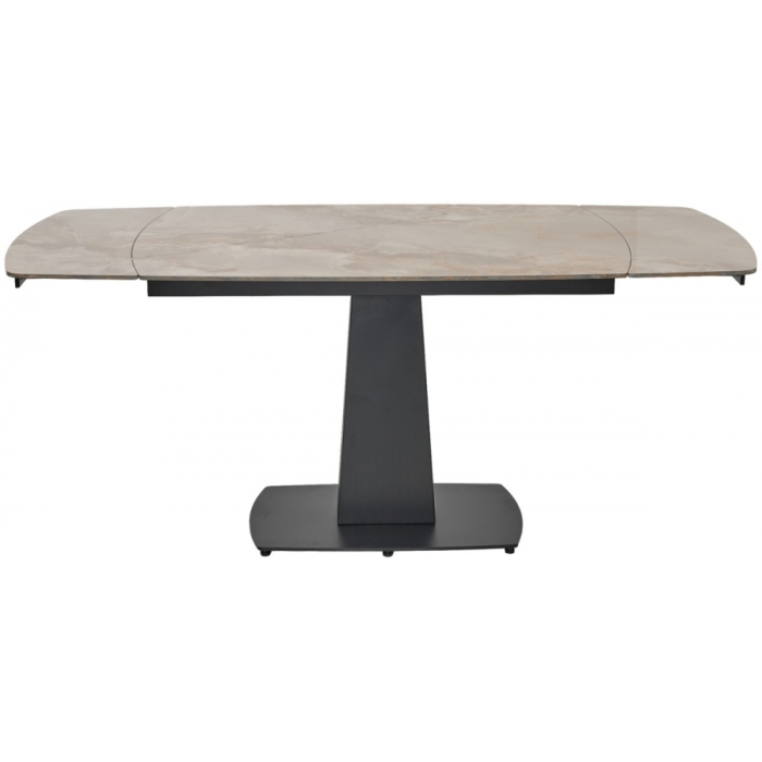 Керамический стол Balde 120 gloss amber jade solid ceramic / black