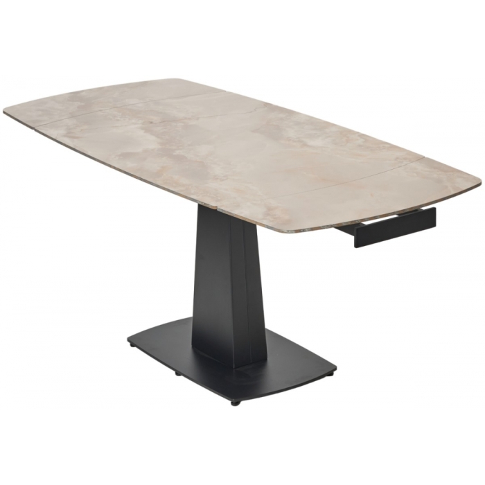 Керамический стол Balde 120 gloss amber jade solid ceramic / black