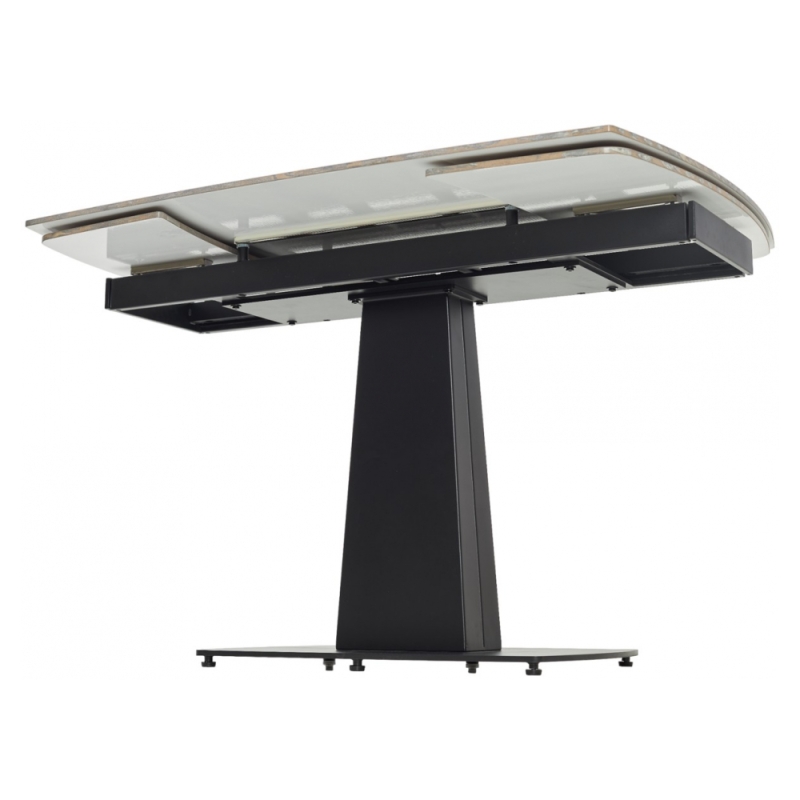 Керамический стол Balde 120 gloss amber jade solid ceramic / black