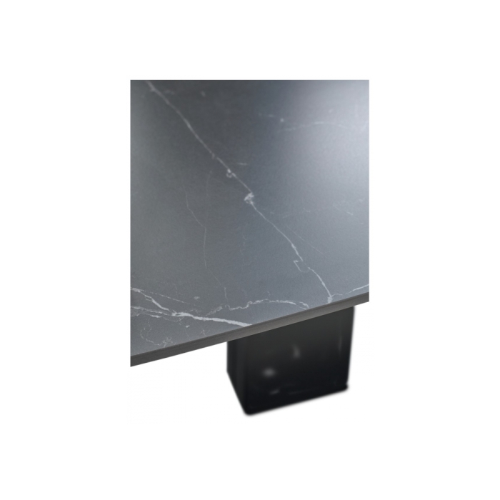Керамический стол Balde 120 matt black marble solid ceramic / black