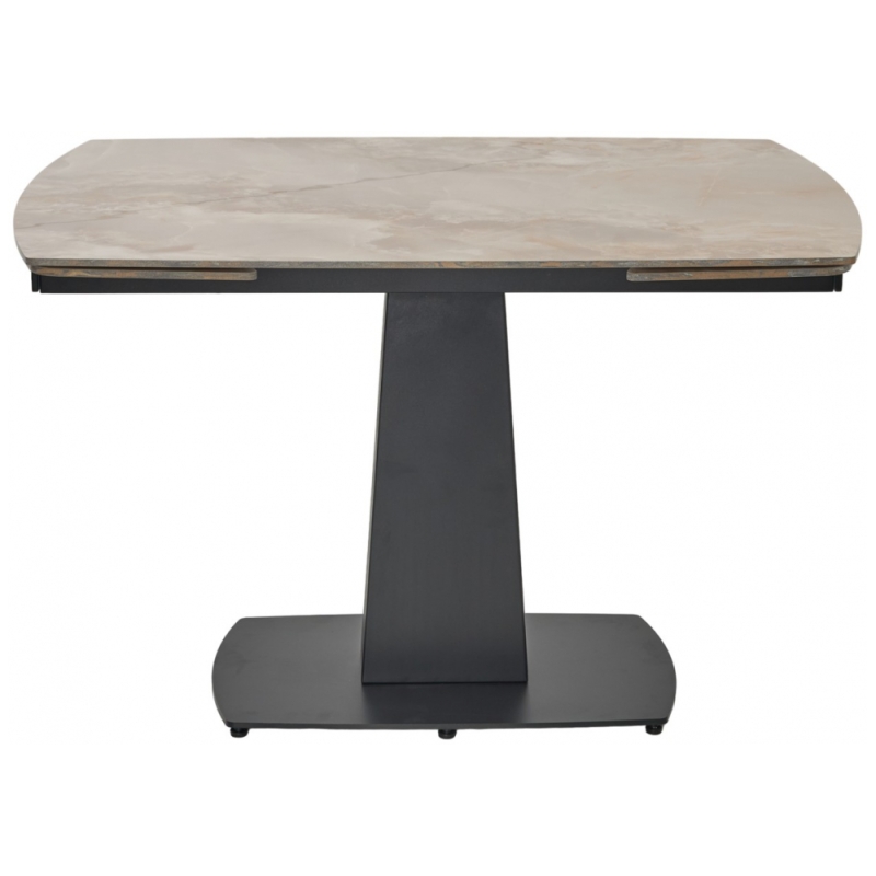 Керамический стол Balde 140 gloss amber jade solid ceramic / black