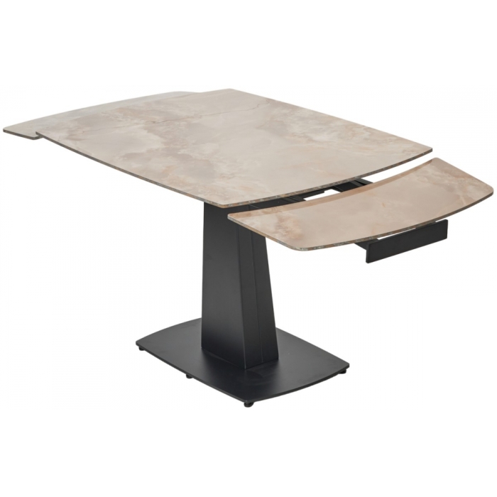 Керамический стол Balde 140 gloss amber jade solid ceramic / black