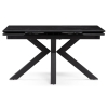 Керамический стол Бронхольм 140(200)х80х77 черный мрамор / черный