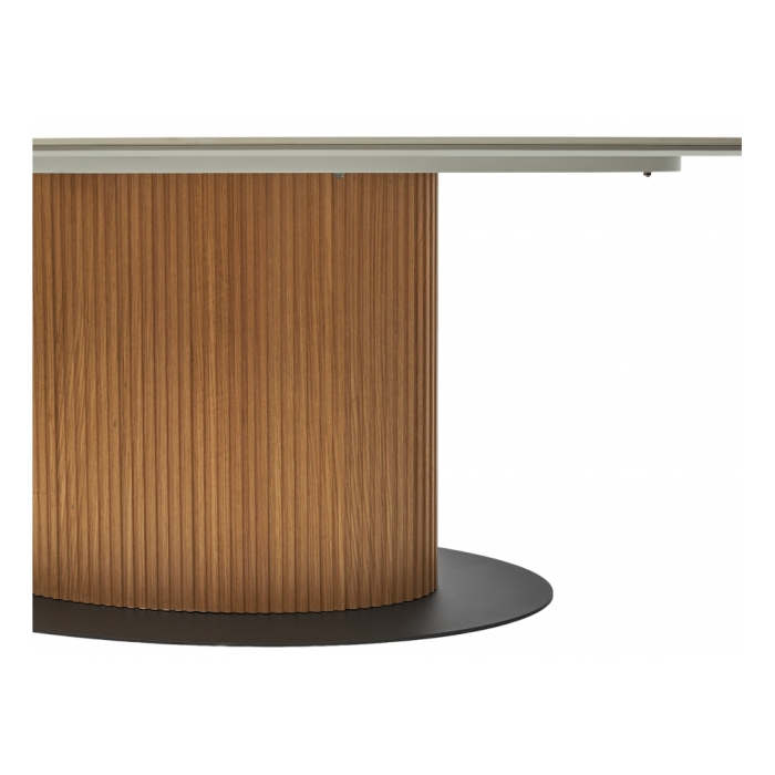 Керамический стол Cary 220 белый мрамор M326 / oak