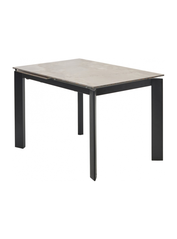 Керамический стол Corner 120 gloss amber jade solid ceramic / black