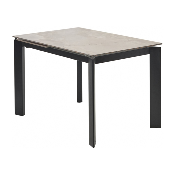 Керамический стол Corner 120 gloss amber jade solid ceramic / black