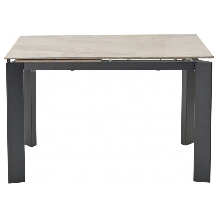 Керамический стол Corner 120 gloss amber jade solid ceramic / black