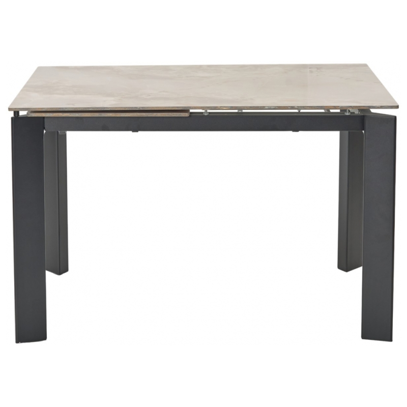 Керамический стол Corner 120 gloss amber jade solid ceramic / black