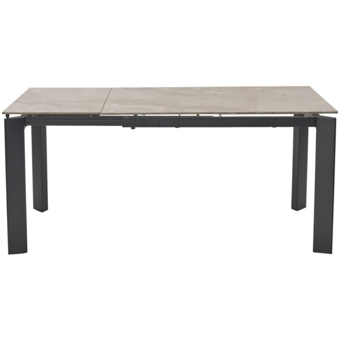 Керамический стол Corner 120 gloss amber jade solid ceramic / black