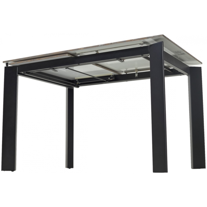 Керамический стол Corner 120 gloss amber jade solid ceramic / black