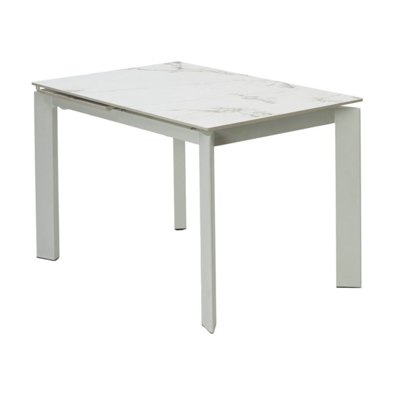 Керамический стол Corner 120 gloss golden jade solid ceramic / white